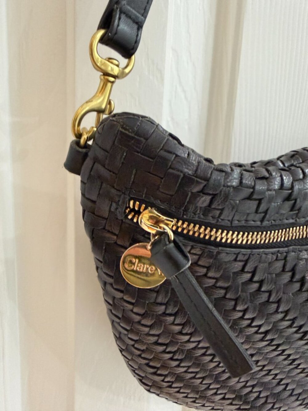 Clare V. Black Woven Zig Zag Grande Fanny - Picture 14 of 14